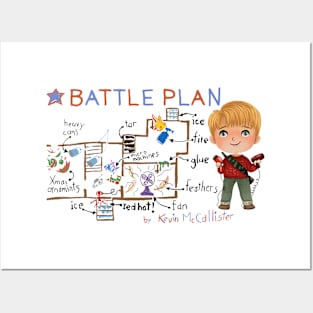 Kevin Home Alone Battle Plan Movie - Christmas Movie Friends Posters and Art